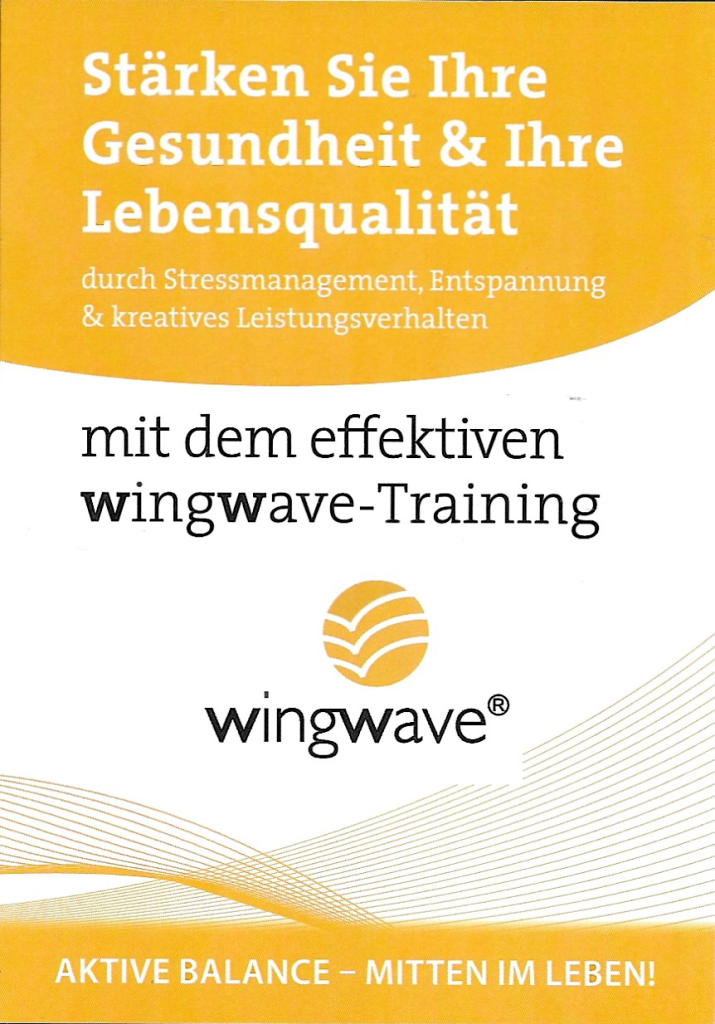 Dokument und Erklärung zu Wingwave Training.